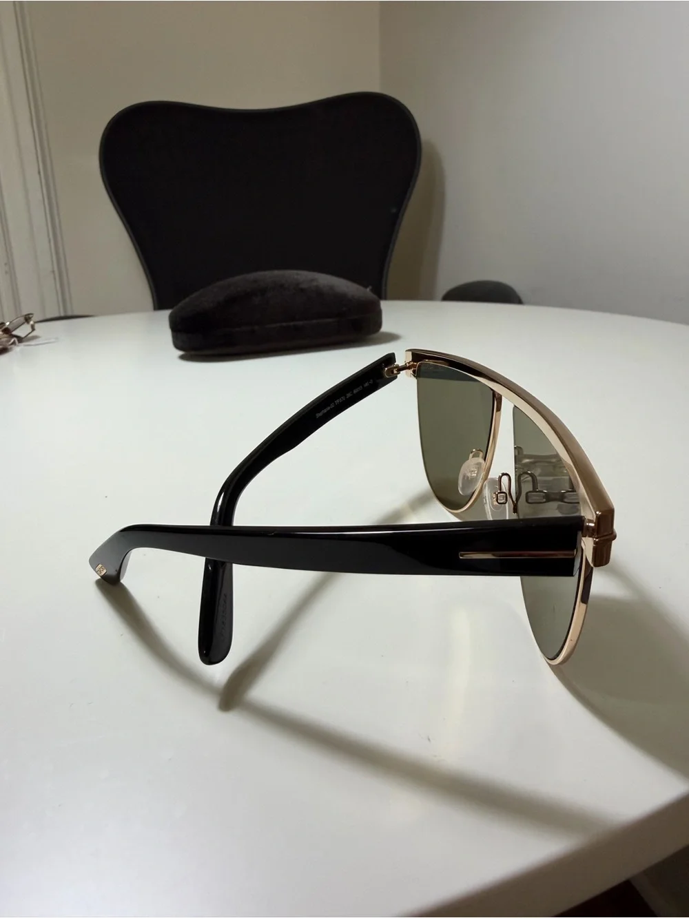 Tom Ford Rose Gold Sunglasses with Brown Lenses